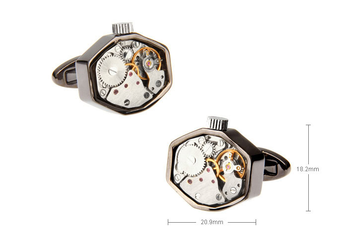 Steampunk with the smallest vintage watch movements Cufflinks  Gold Luxury Cufflinks Metal Cufflinks Tools Wholesale & Customized  CL671819