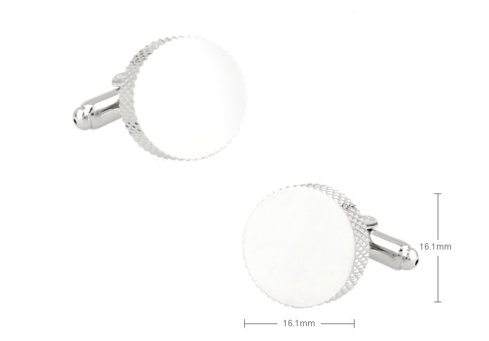 Silver Texture Cufflinks Metal Cufflinks Wholesale & Customized CL671848