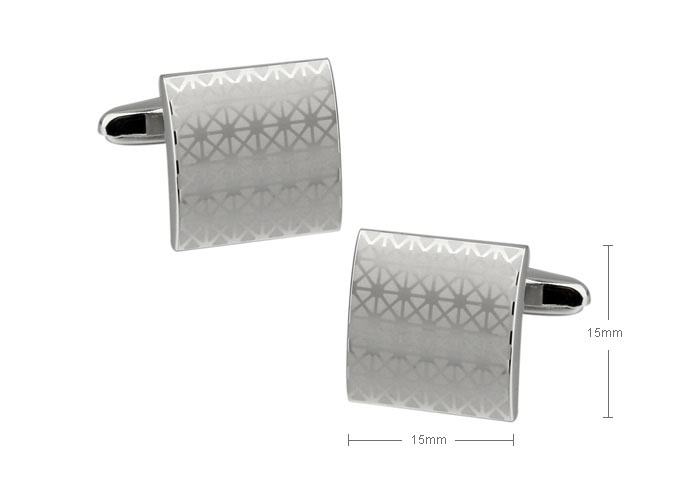 Laser Laser Cufflinks  Silver Texture Cufflinks Metal Cufflinks Funny Wholesale & Customized  CL720819