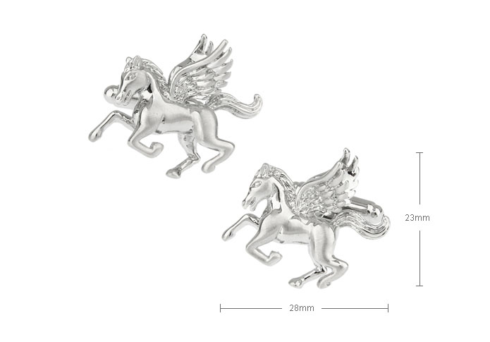 Pegasus Cufflinks  Silver Texture Cufflinks Metal Cufflinks Animal Wholesale & Customized  CL720824