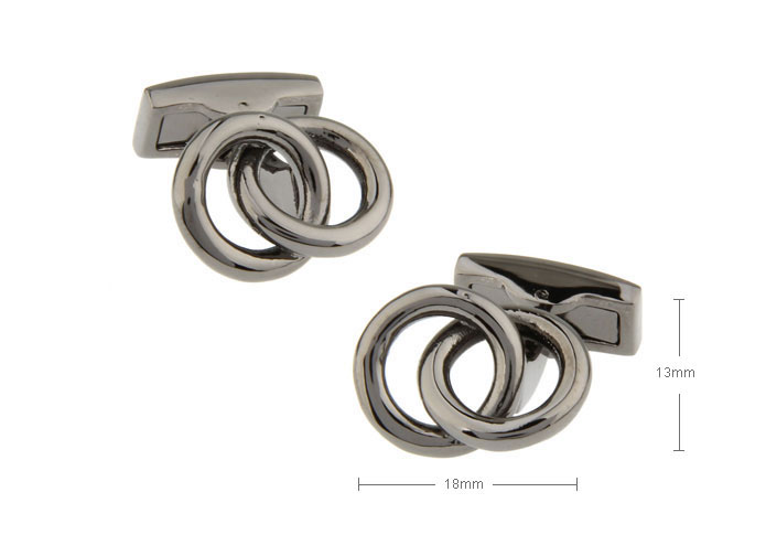  Gun Metal Color Cufflinks Metal Cufflinks Knot Wholesale & Customized  CL720868