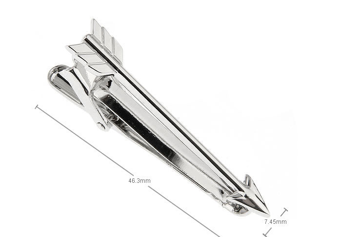 Arrow Tie Clips  Silver Texture Tie Clips Metal Tie Clips Military Wholesale & Customized  CL850933