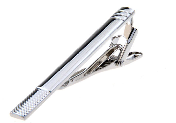  Silver Texture Tie Clips Metal Tie Clips Wholesale & Customized  CL850949