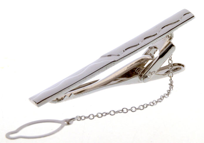  Silver Texture Tie Clips Metal Tie Clips Wholesale & Customized  CL851006