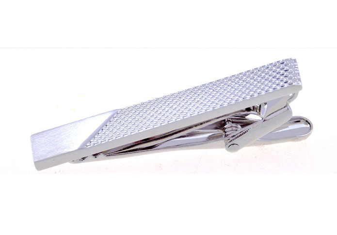  Silver Texture Tie Clips Metal Tie Clips Wholesale & Customized  CL851053
