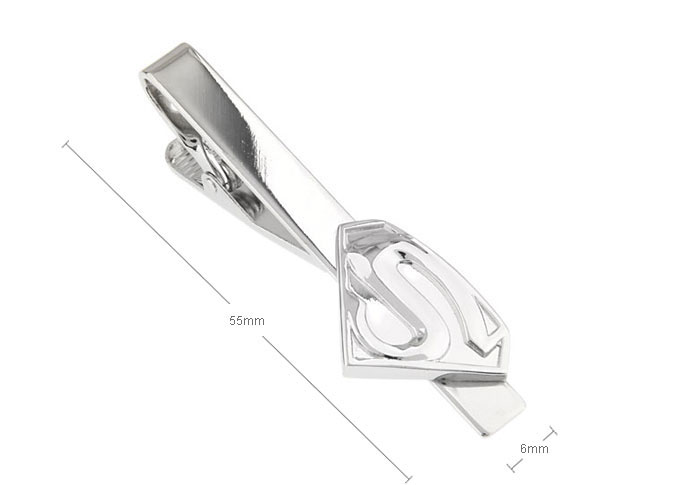 Superman Tie Clips  Silver Texture Tie Clips Metal Tie Clips Flags Wholesale & Customized  CL870820