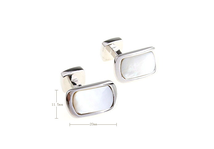  White Purity Cufflinks Shell Cufflinks Wholesale & Customized  CL651110
