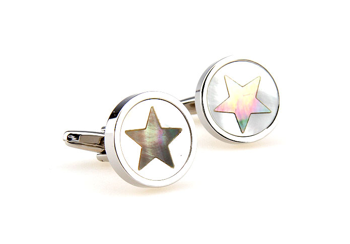 Five-pointed star Cufflinks  Multi Color Fashion Cufflinks Shell Cufflinks Wholesale & Customized  CL661575