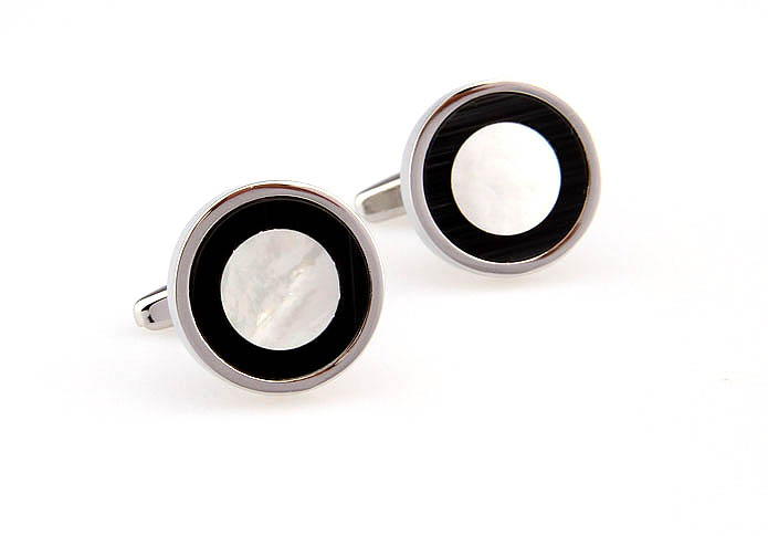  Black White Cufflinks Shell Cufflinks Wholesale & Customized  CL661703