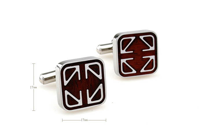 Double-headed arrow Cufflinks  Khaki Dressed Cufflinks Stainless Steel Cufflinks Wholesale & Customized  CL620758