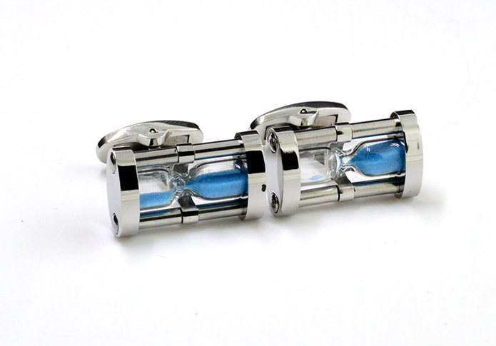 Hourglass Cufflinks  Blue Elegant Cufflinks Stainless Steel Cufflinks Tools Wholesale & Customized  CL657437