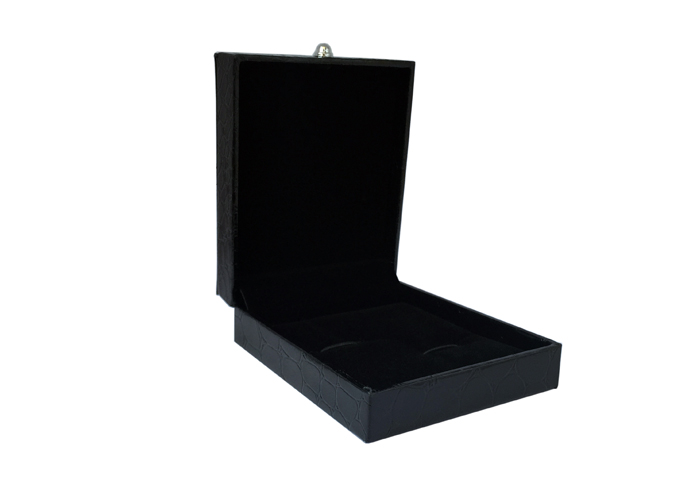 Leather + Plastic Cufflinks Boxes  Black Classic Cufflinks Boxes Cufflinks Boxes Wholesale & Customized  CL210628