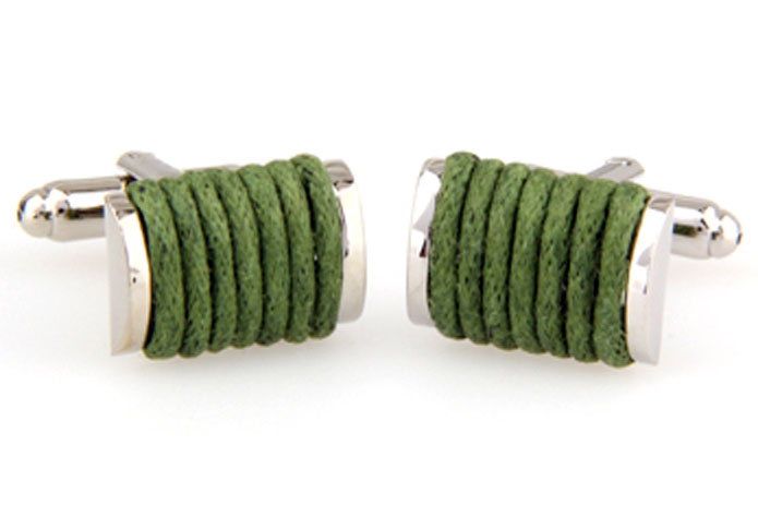 Green Intimate Cufflinks Silk Cufflinks Knot Wholesale & Customized CL655129