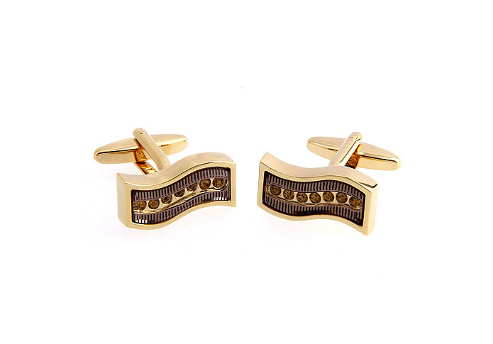  Gold Luxury Cufflinks Crystal Cufflinks Wholesale & Customized  CL630781