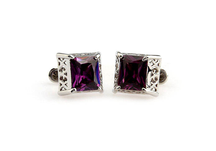  Purple Romantic Cufflinks Crystal Cufflinks Wholesale & Customized  CL652011
