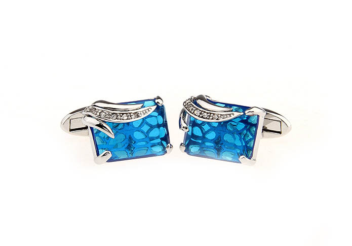  Blue White Cufflinks Crystal Cufflinks Wholesale & Customized  CL652235
