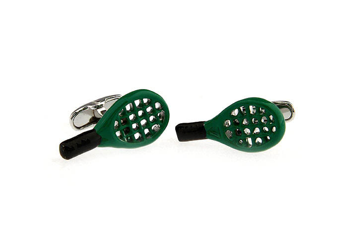 Tennis racket Cufflinks  Green Intimate Cufflinks Crystal Cufflinks Sports Wholesale & Customized  CL652262