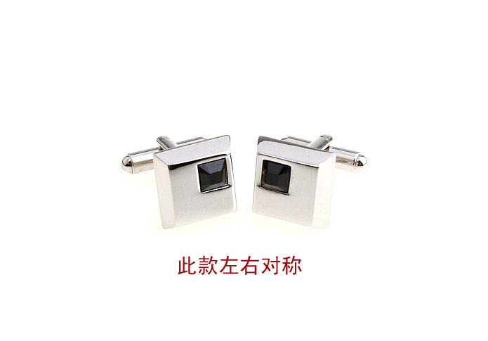 5MM square black diamond crystal Cufflinks  Black Classic Cufflinks Crystal Cufflinks Wholesale & Customized  CL652308