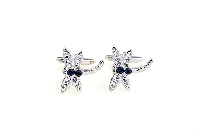 Dragonfly Cufflinks  Blue White Cufflinks Crystal Cufflinks Animal Wholesale & Customized  CL652354