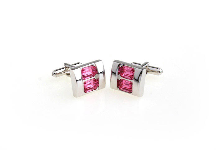  Pink Charm Cufflinks Crystal Cufflinks Wholesale & Customized  CL652382
