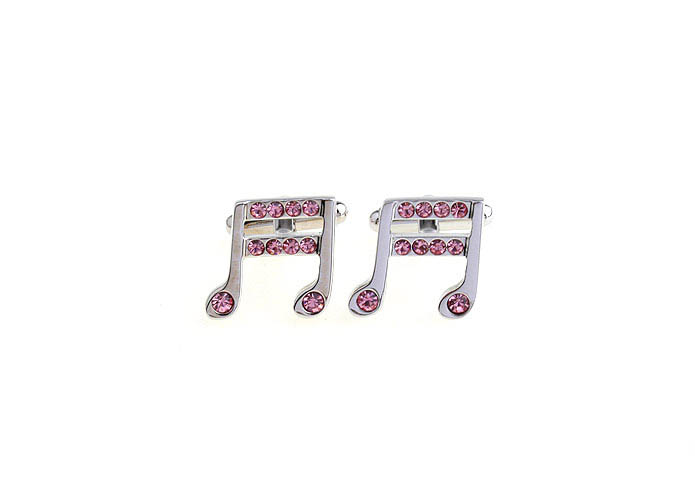 Musical notes Cufflinks  Pink Charm Cufflinks Crystal Cufflinks Music Wholesale & Customized  CL652395