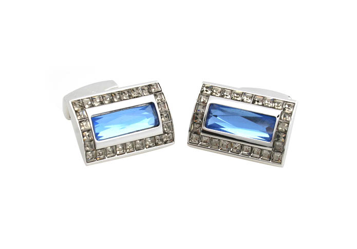  Blue White Cufflinks Crystal Cufflinks Wholesale & Customized  CL652474