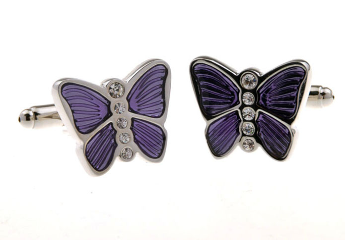 Butterfly Cufflinks  White Purity Cufflinks Crystal Cufflinks Animal Wholesale & Customized  CL653519