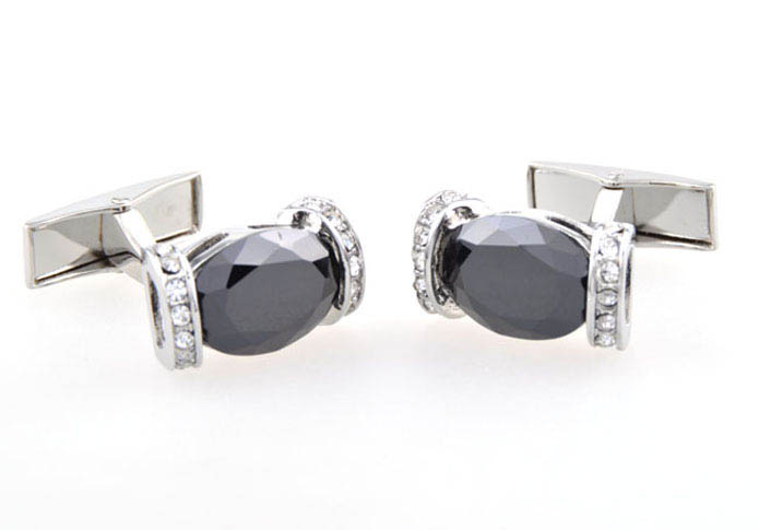  Black White Cufflinks Crystal Cufflinks Wholesale & Customized  CL653995