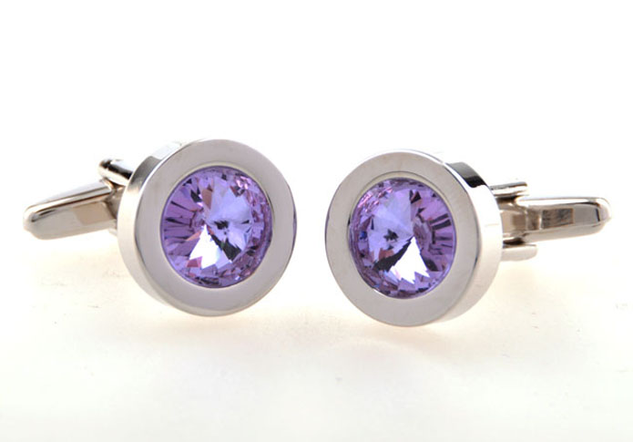  Purple Romantic Cufflinks Crystal Cufflinks Wholesale & Customized  CL654120