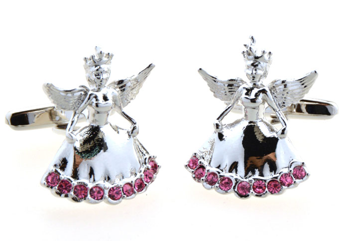 Snow White Cufflinks Pink Charm Cufflinks Crystal Cufflinks Wedding Wholesale & Customized CL654784