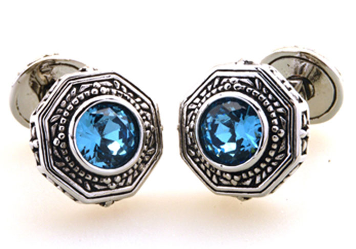Blue Elegant Cufflinks Crystal Cufflinks Wholesale & Customized CL655271