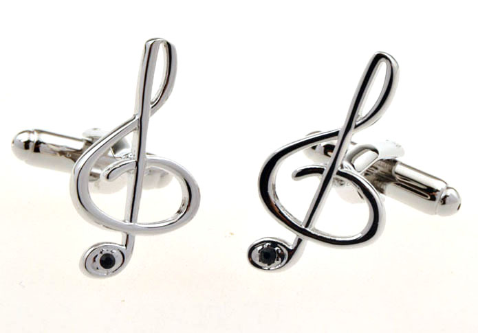 Musical Note Cufflinks Black Classic Cufflinks Crystal Cufflinks Music Wholesale & Customized CL655542
