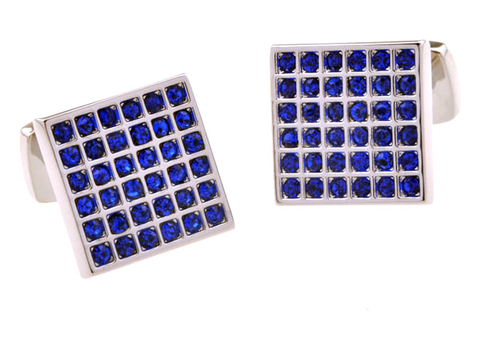 Blue Elegant Cufflinks Crystal Cufflinks Wholesale & Customized CL655550