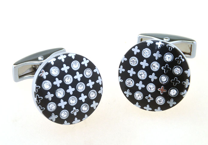  Black Classic Cufflinks Crystal Cufflinks Funny Wholesale & Customized  CL657034