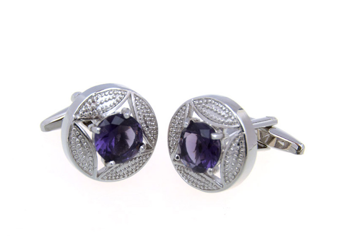  Purple Romantic Cufflinks Crystal Cufflinks Wholesale & Customized  CL657399