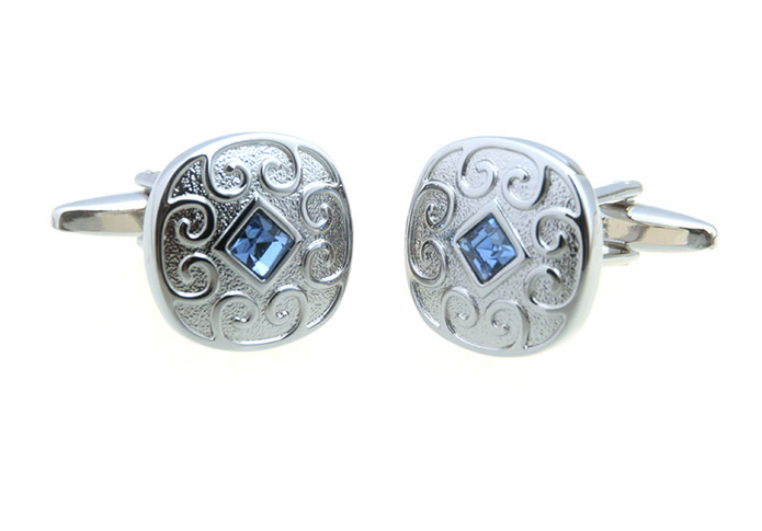  Blue Elegant Cufflinks Crystal Cufflinks Funny Wholesale & Customized  CL657403