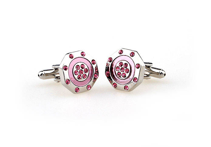  Pink Charm Cufflinks Crystal Cufflinks Wholesale & Customized  CL663876