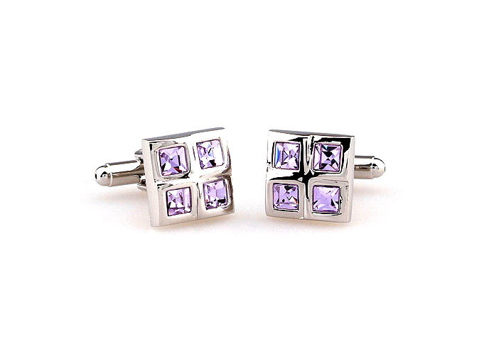  Purple Romantic Cufflinks Crystal Cufflinks Wholesale & Customized  CL663966