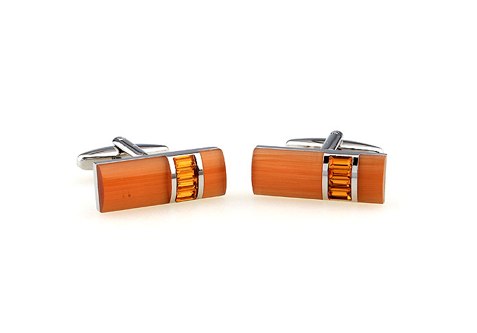  Orange Cheerful Cufflinks Crystal Cufflinks Wholesale & Customized  CL664198