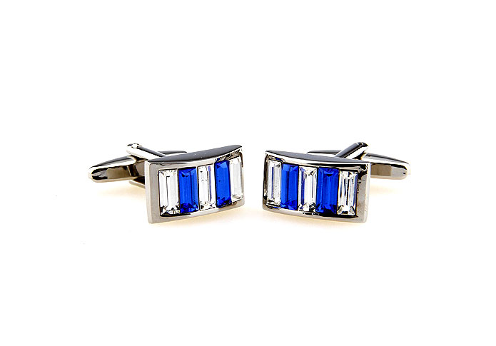  Blue White Cufflinks Crystal Cufflinks Wholesale & Customized  CL664314