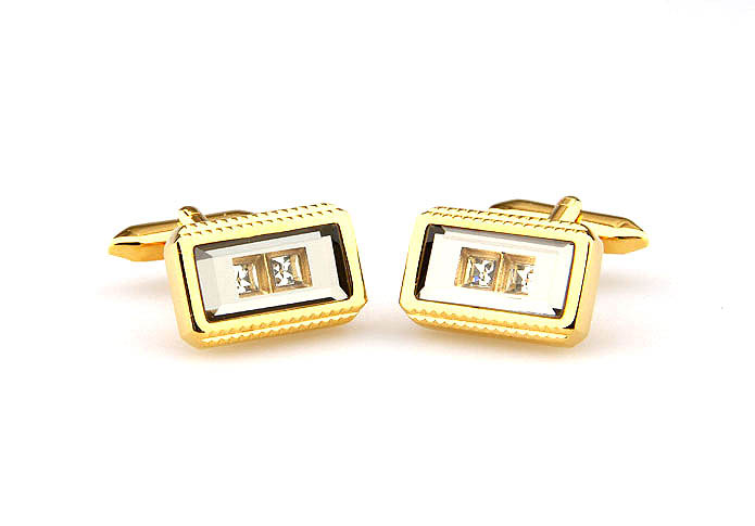  Gold Luxury Cufflinks Crystal Cufflinks Wholesale & Customized  CL665103