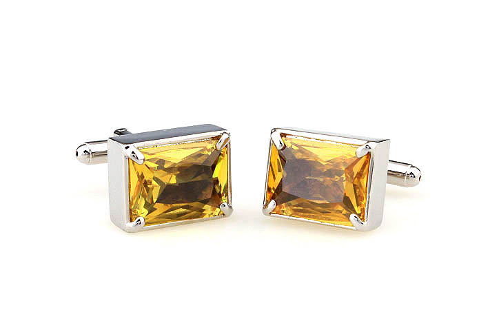  Yellow Lively Cufflinks Crystal Cufflinks Wholesale & Customized  CL665341