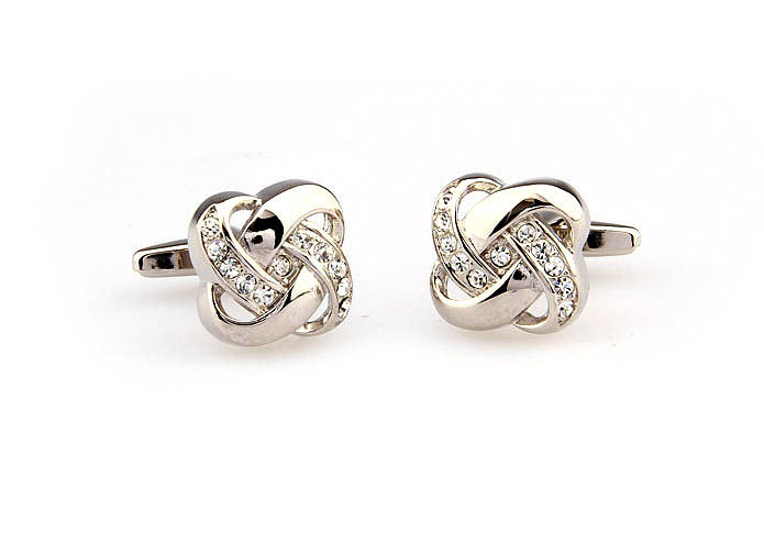  White Purity Cufflinks Crystal Cufflinks Knot Wholesale & Customized  CL665788