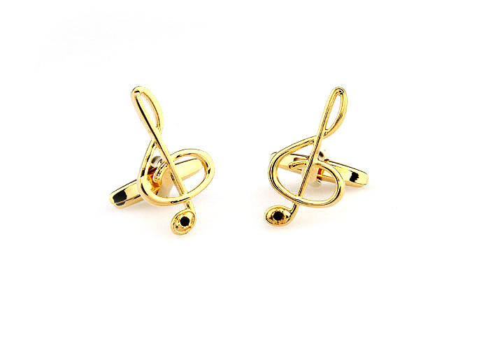 Musical notes Cufflinks  Gold Luxury Cufflinks Crystal Cufflinks Music Wholesale & Customized  CL665850