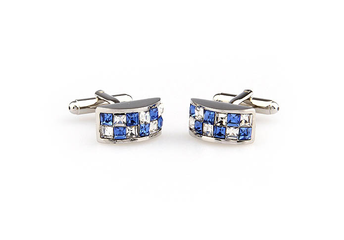  Blue White Cufflinks Crystal Cufflinks Wholesale & Customized  CL666272
