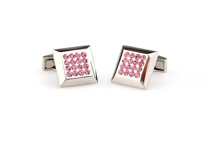  Pink Charm Cufflinks Crystal Cufflinks Wholesale & Customized  CL666438