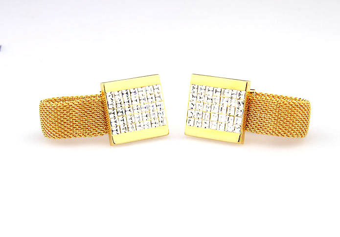 Chain Cufflinks  Gold Luxury Cufflinks Crystal Cufflinks Funny Wholesale & Customized  CL666550