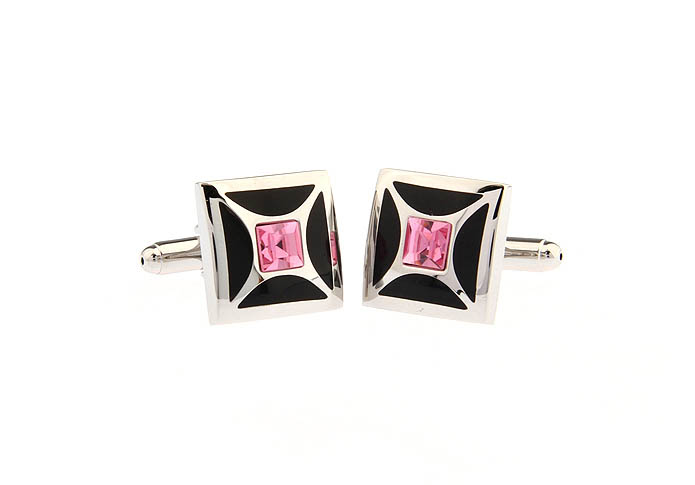  Pink Charm Cufflinks Crystal Cufflinks Wholesale & Customized  CL666705