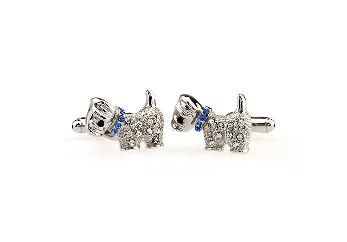 Dog Cufflinks  Blue White Cufflinks Crystal Cufflinks Animal Wholesale & Customized  CL671319