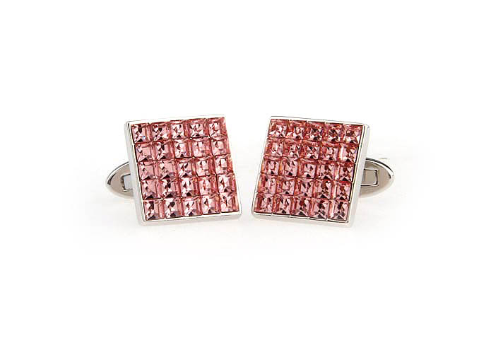  Pink Charm Cufflinks Crystal Cufflinks Wholesale & Customized  CL680939